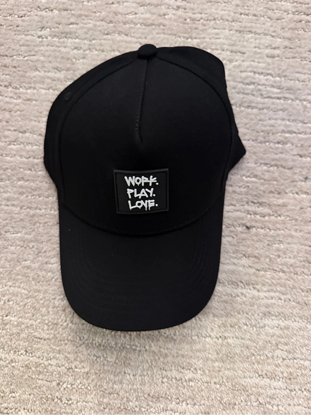 NEW Cloud Brand Work Play Love Black Baseball Hat